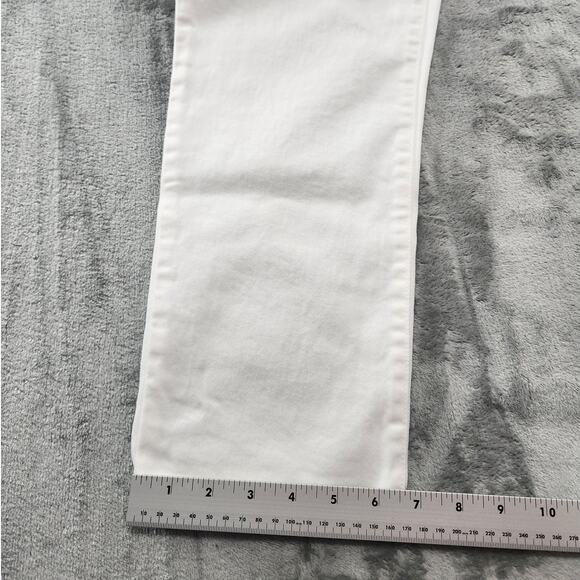 Ella Moss Jeans Womens 6/28 White High Waist Straight Leg Stretch Denim Ankle - Picture 12 of 13